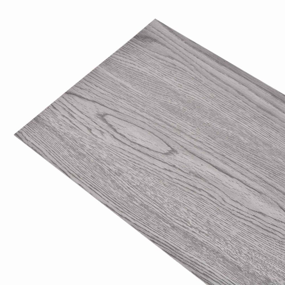 Produktbild för Golvplankor 18 pcs Mörkgrå 5,26 m² PVC
