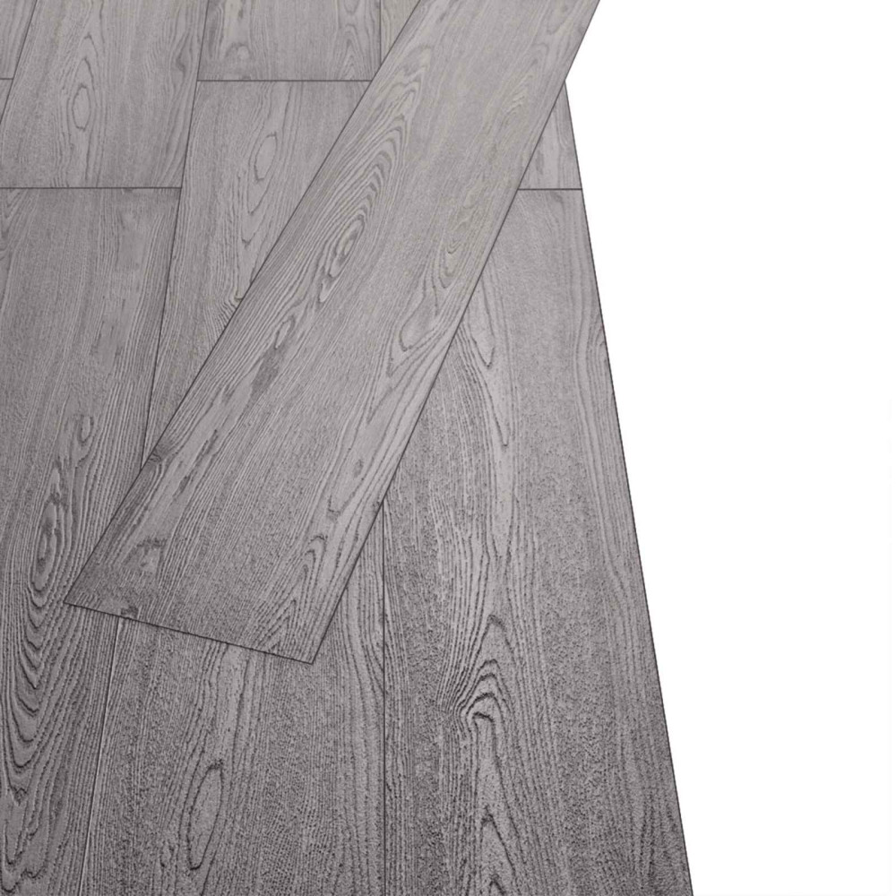 Produktbild för Golvplankor 18 pcs Mörkgrå 5,26 m² PVC