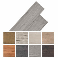 Produktbild för Golvplankor 18 pcs Mörkgrå 5,26 m² PVC
