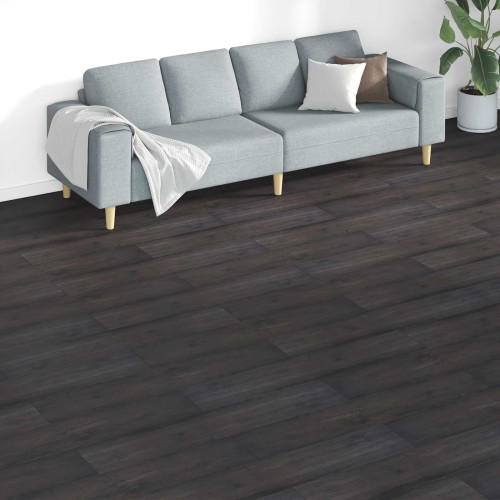 vidaXL Golvplankor 18 pcs Mörkgrå 5,26 m² PVC