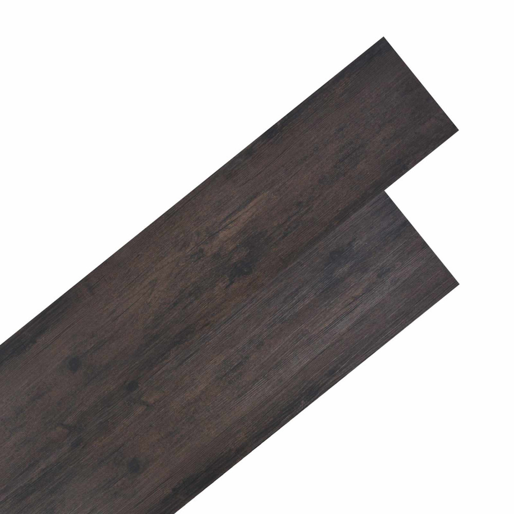 Produktbild för Golvplankor 18 pcs Mörkgrå 5,26 m² PVC