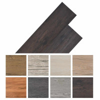Produktbild för Golvplankor 18 pcs Mörkgrå 5,26 m² PVC