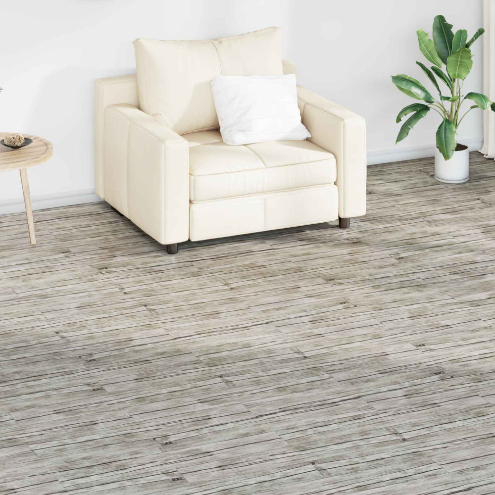 Produktbild för Golvplankor 5,02 m² 36 pcs PVC Vit Ek