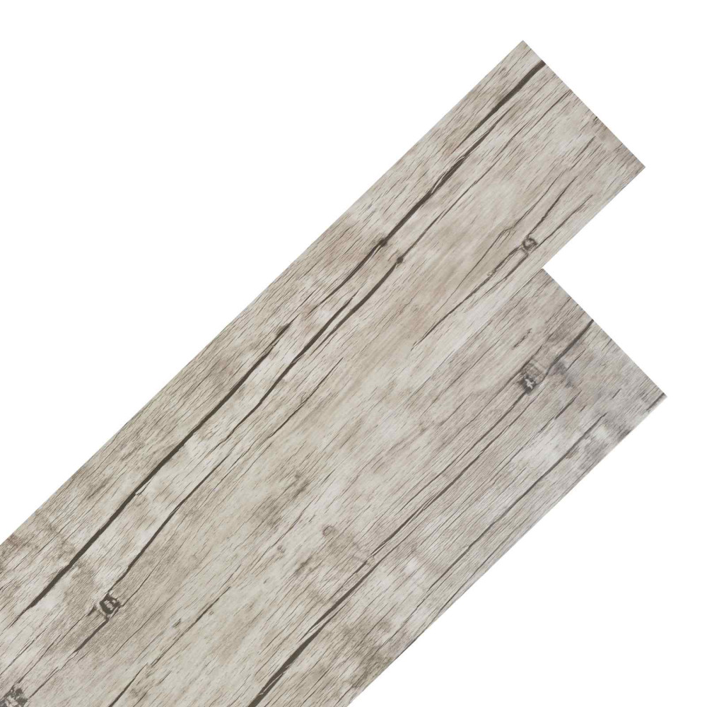 Produktbild för Golvplankor 5,02 m² 36 pcs PVC Vit Ek