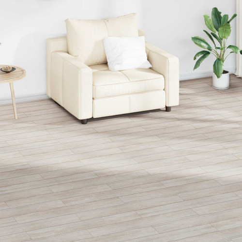 vidaXL Golvplankor 36 pcs Ek Klassisk Vit 5,02 m² PVC