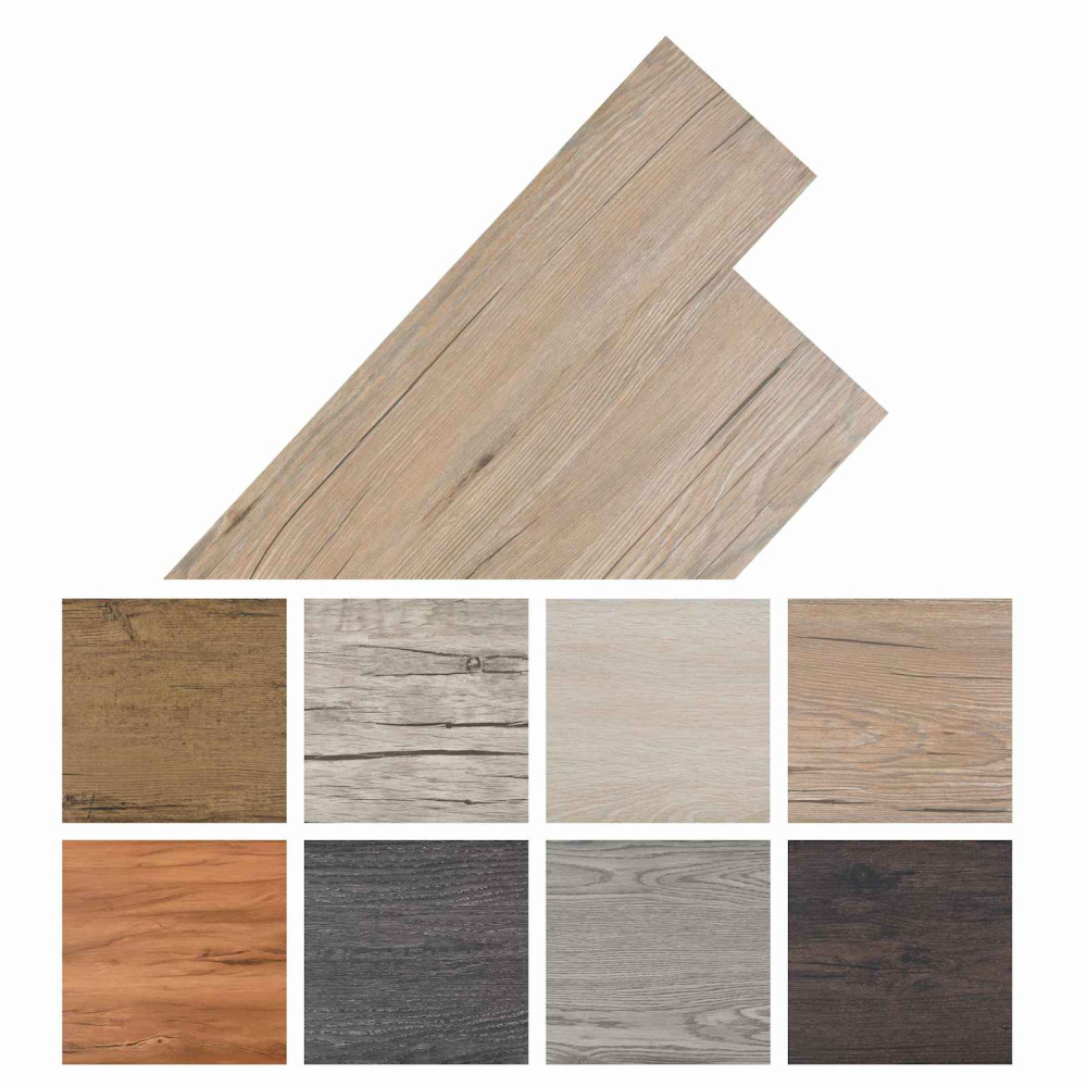 Produktbild för Golvplankor 36 pcs Ek Brun 5,02 m² PVC