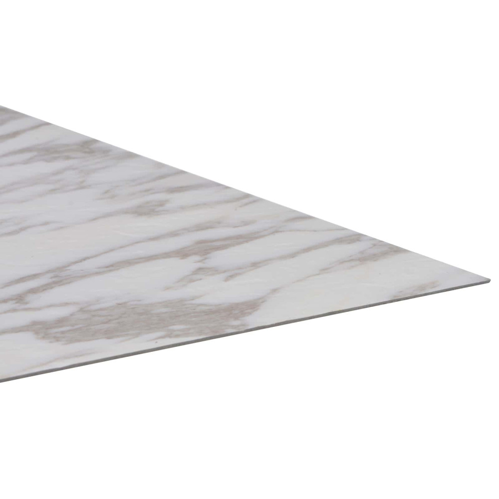 Produktbild för Golvplankor 5,11 m² 55 pcs PVC Vit marmor