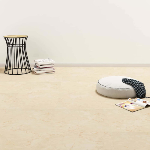 vidaXL Golvplankor 5,11 m² 55 pcs PVC Mörk Beige