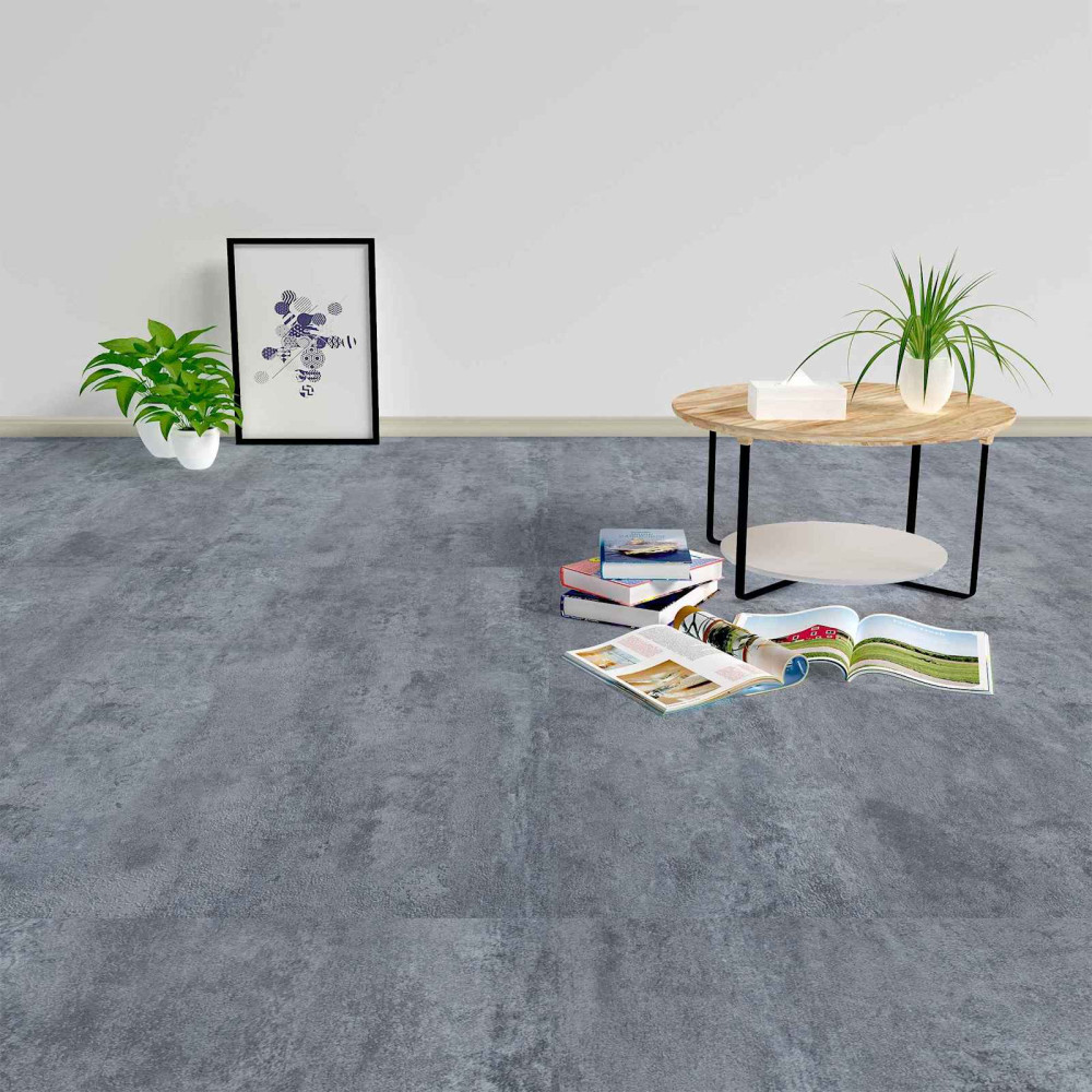 Produktbild för Golvplankor 5,11 m² 55 pcs PVC Grå marmor