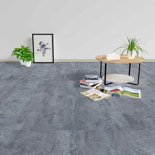 vidaXL Golvplankor 5,11 m² 55 pcs PVC Grå marmor