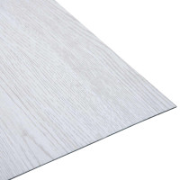 Produktbild för Golvplankor 5,11 m² 55 pcs PVC Vit trä