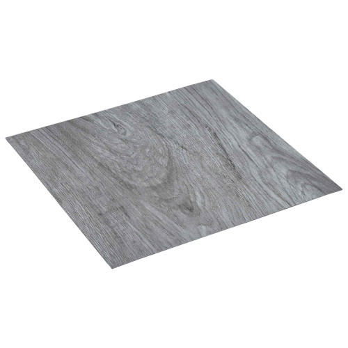 vidaXL Golvplankor 55 pcs Ljusgrå 5,11 m² PVC