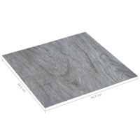 Produktbild för Golvplankor 55 pcs Ljusgrå 5,11 m² PVC