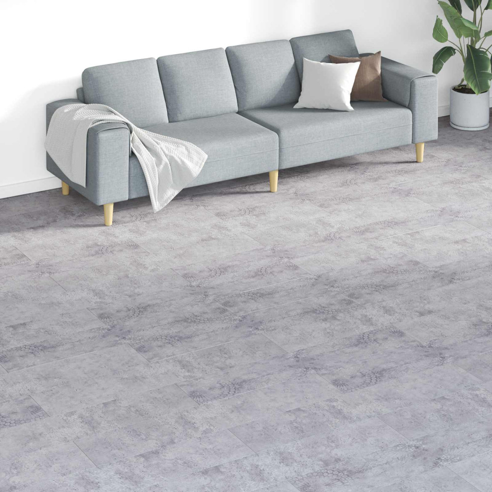 Produktbild för Golvplankor 18 pcs Grå 5,26 m² PVC
