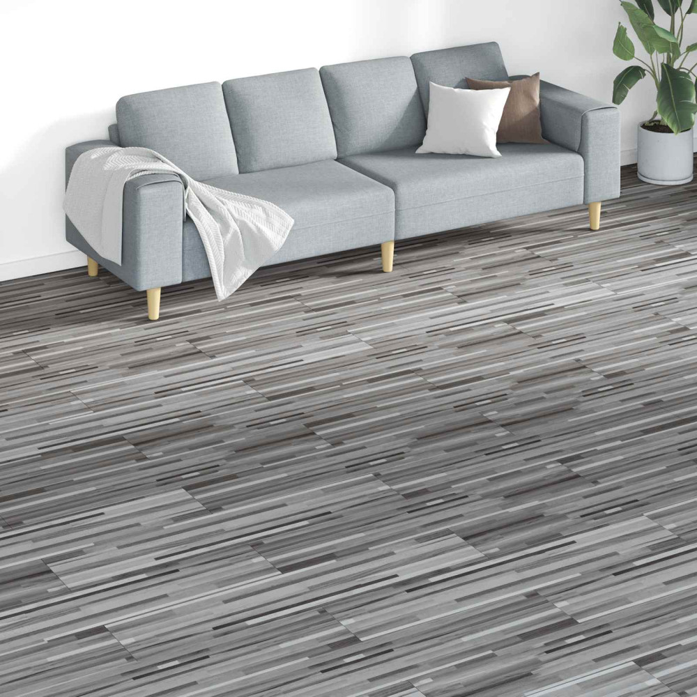 Produktbild för Golvplankor 18 pcs Grå 5,26 m² PVC