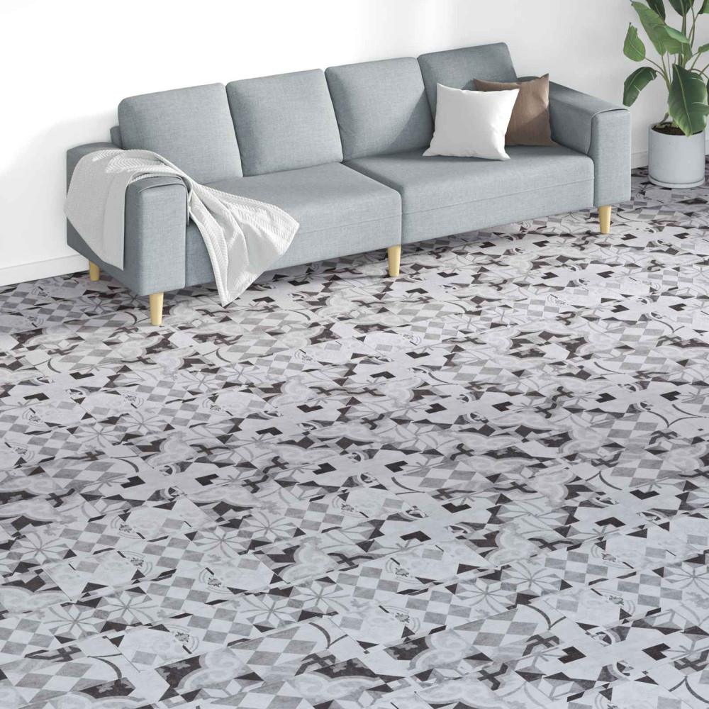 Produktbild för Golvplankor 18 pcs Grå 5,26 m² PVC