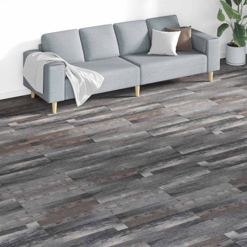 vidaXL Golvplankor 18 pcs Grå 5,26 m² PVC