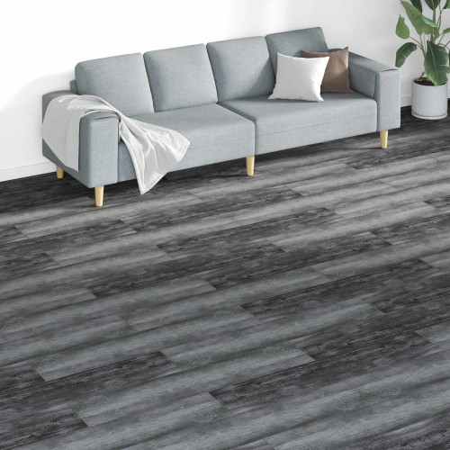 vidaXL Golvplankor 18 pcs Grå 5,26 m² PVC