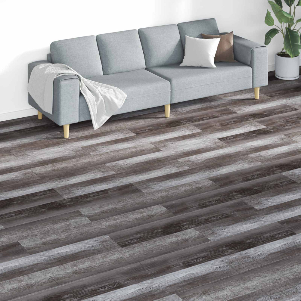 Produktbild för Golvplankor 18 pcs Brun 5,26 m² PVC
