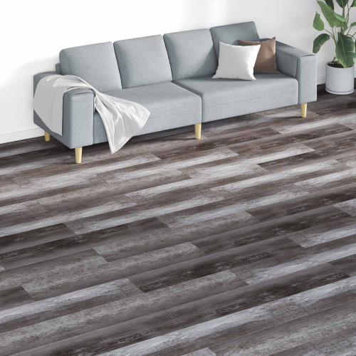 vidaXL Golvplankor 18 pcs Brun 5,26 m² PVC