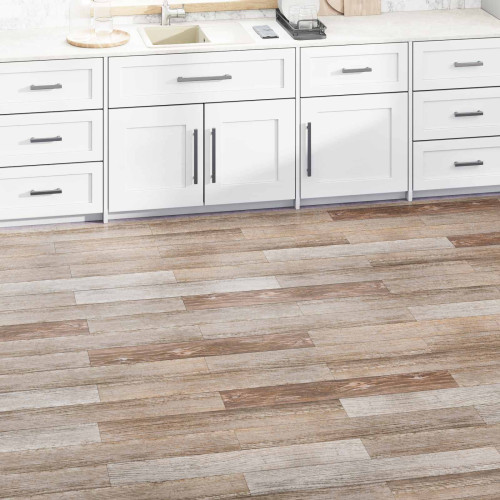 vidaXL Golvplankor 5,02 m² 36 pcs PVC Vitt Trä
