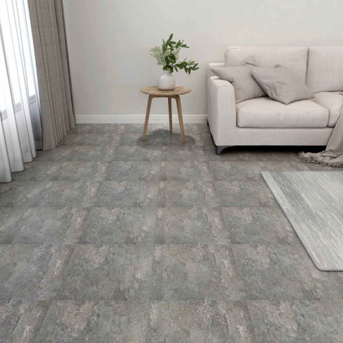 vidaXL Golvplankor 5,11 m² 55 pcs PVC Stenvägg