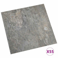 Produktbild för Golvplankor 5,11 m² 55 pcs PVC Stenvägg
