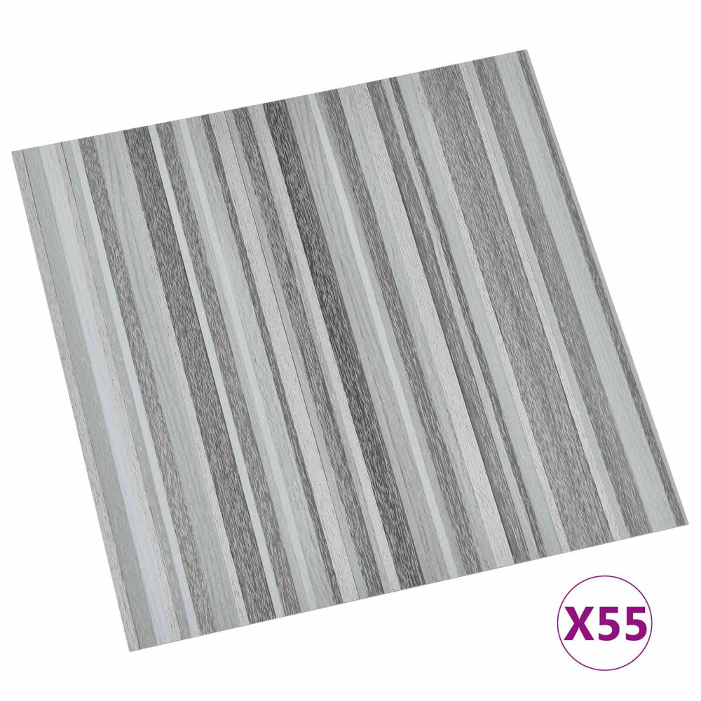 Produktbild för Golvplankor 5,11 m² 55 pcs PVC Randigt