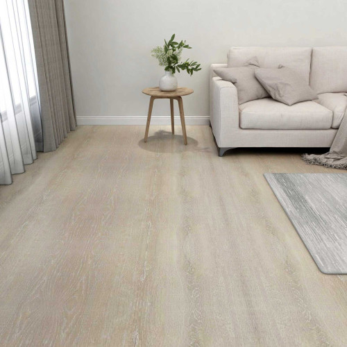 vidaXL Golvplankor 55 pcs Beige 5,11 m² PVC