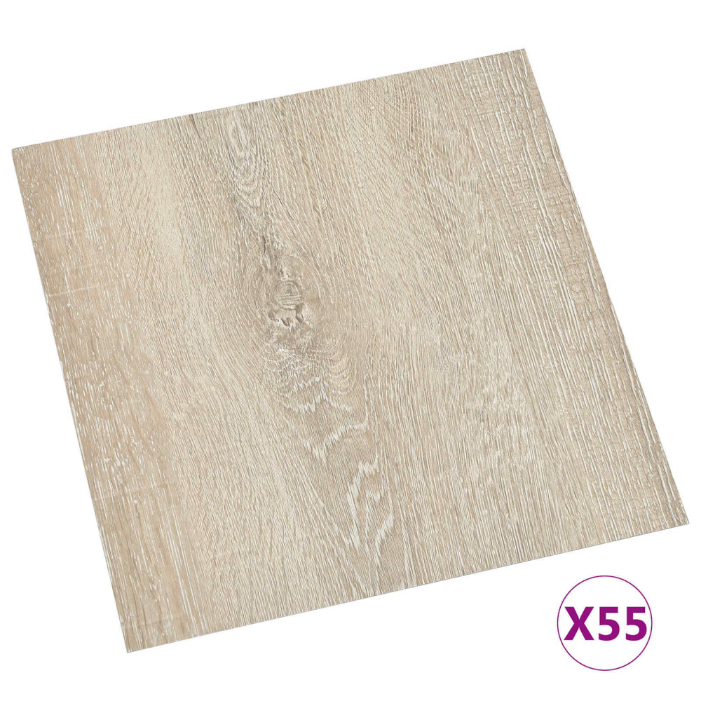 Produktbild för Golvplankor 55 pcs Beige 5,11 m² PVC