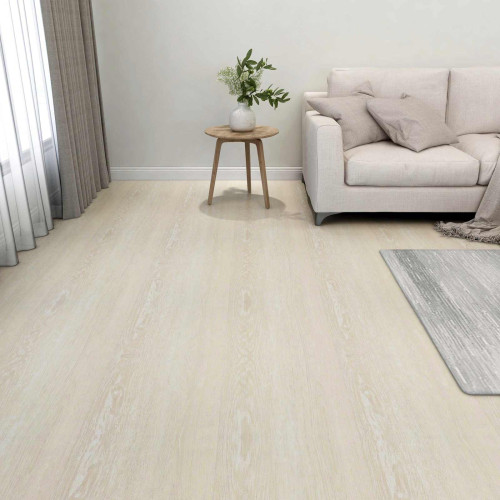 vidaXL Golvplankor 5,11 m² 55 pcs PVC Vit och Beige