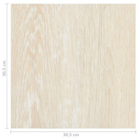 Produktbild för Golvplankor 5,11 m² 55 pcs PVC Vit och Beige
