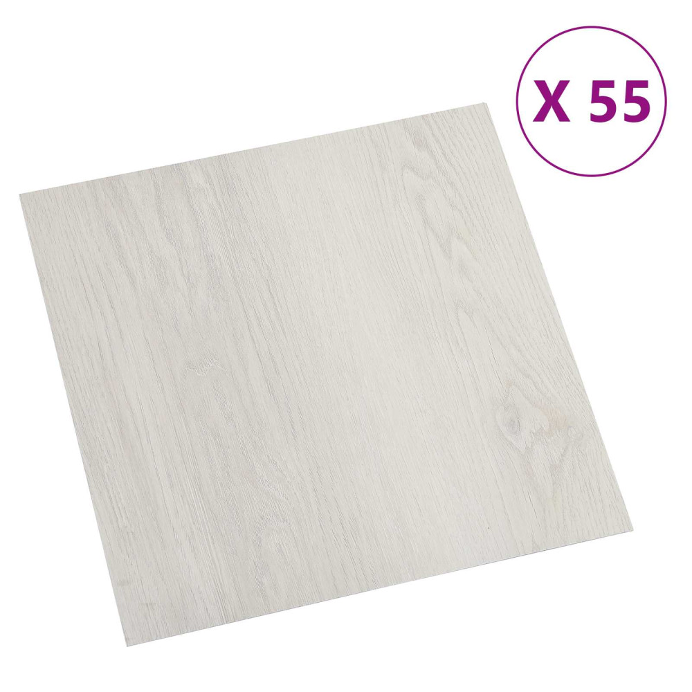 Produktbild för Golvplankor 5,11 m² 55 pcs PVC Ljus beige
