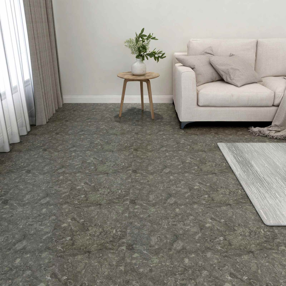 Produktbild för Golvplankor 5,11 m² 55 pcs PVC Grå och Vit
