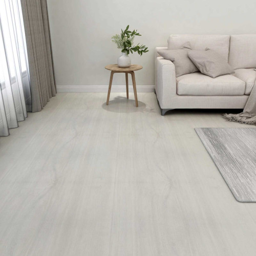 vidaXL Golvplankor 55 pcs Kräm 5,11 m² PVC