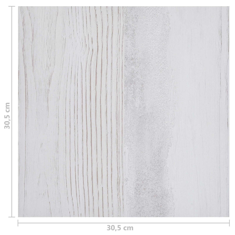 Produktbild för Golvplankor 5,11 m² 55 pcs PVC Vit och ljusgrå