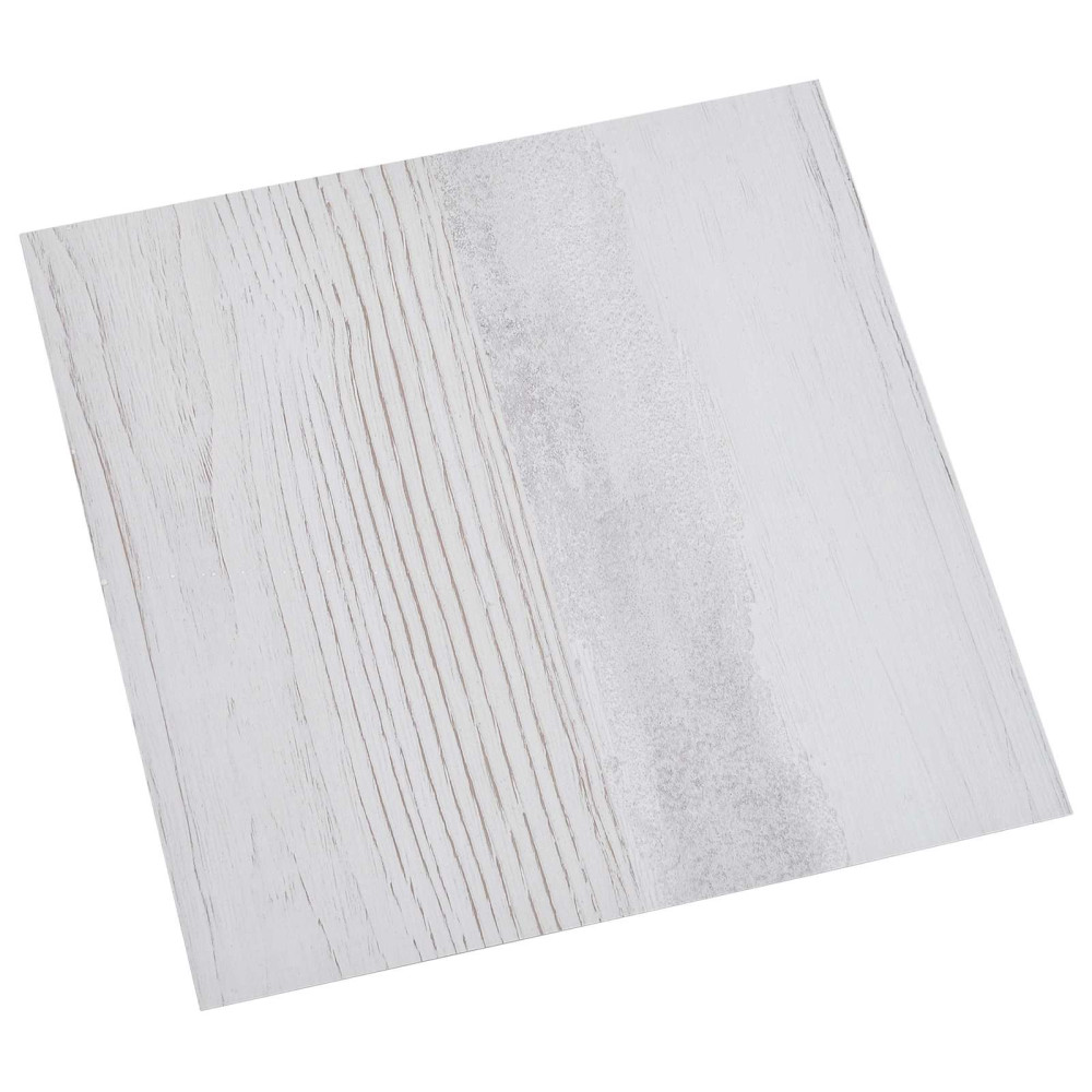 Produktbild för Golvplankor 5,11 m² 55 pcs PVC Vit och ljusgrå
