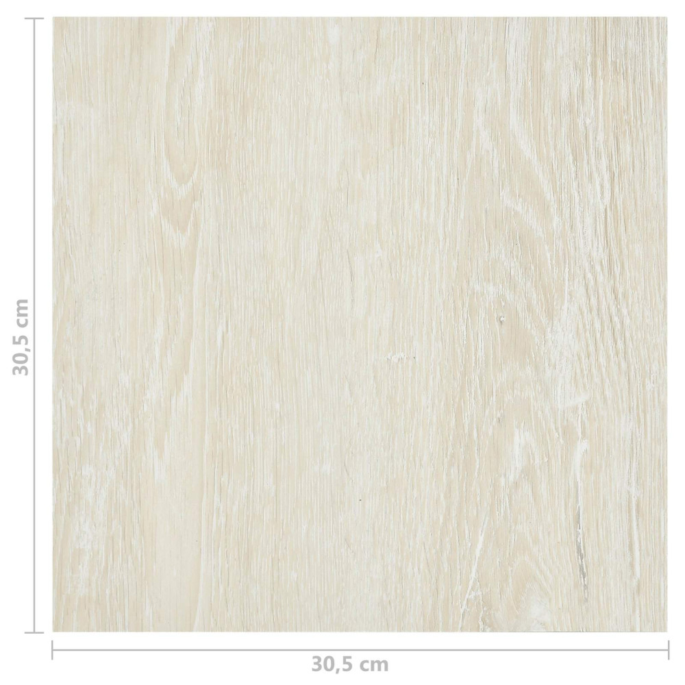 Produktbild för Golvplankor 5,11 m² 55 pcs PVC Gräddvit