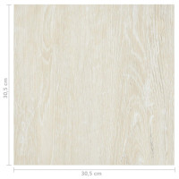 Produktbild för Golvplankor 5,11 m² 55 pcs PVC Gräddvit