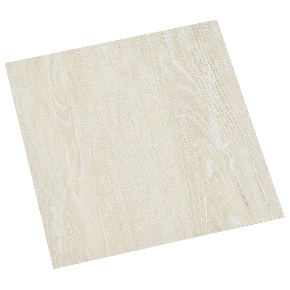 Produktbild för Golvplankor 5,11 m² 55 pcs PVC Gräddvit