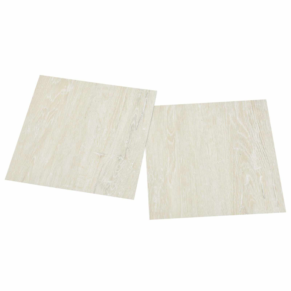 Produktbild för Golvplankor 5,11 m² 55 pcs PVC Gräddvit