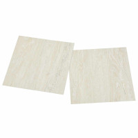 Produktbild för Golvplankor 5,11 m² 55 pcs PVC Gräddvit