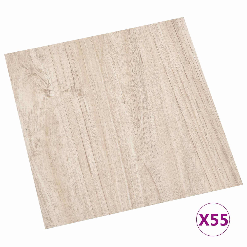 Produktbild för Golvplankor 5,11 m² 55 pcs PVC Vit och Träfärg