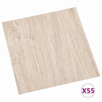 Produktbild för Golvplankor 5,11 m² 55 pcs PVC Vit och Träfärg