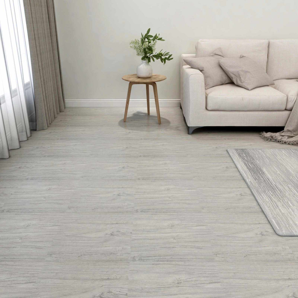 Produktbild för Golvplankor 5,11 m² 55 pcs PVC Grå och Trä