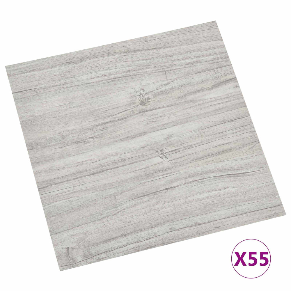 Produktbild för Golvplankor 5,11 m² 55 pcs PVC Grå och Trä