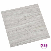 Produktbild för Golvplankor 5,11 m² 55 pcs PVC Grå och Trä