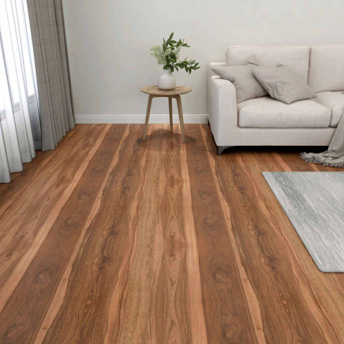 vidaXL Golvplankor 5,11 m² 55 pcs PVC Mörkt trä