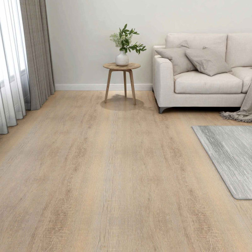 vidaXL Golvplankor 5,11 m² 55 pcs PVC Ljusgrå, Mörkbrun