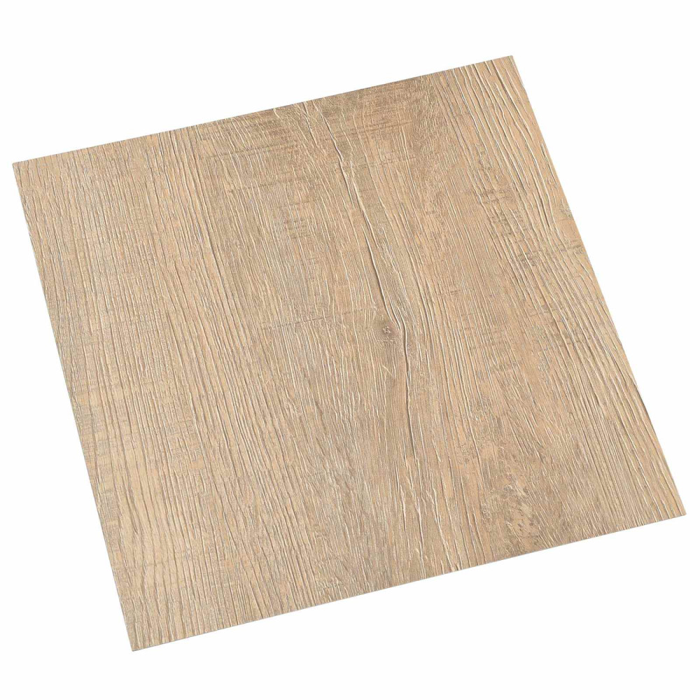 Produktbild för Golvplankor 5,11 m² 55 pcs PVC Ljusgrå, Mörkbrun